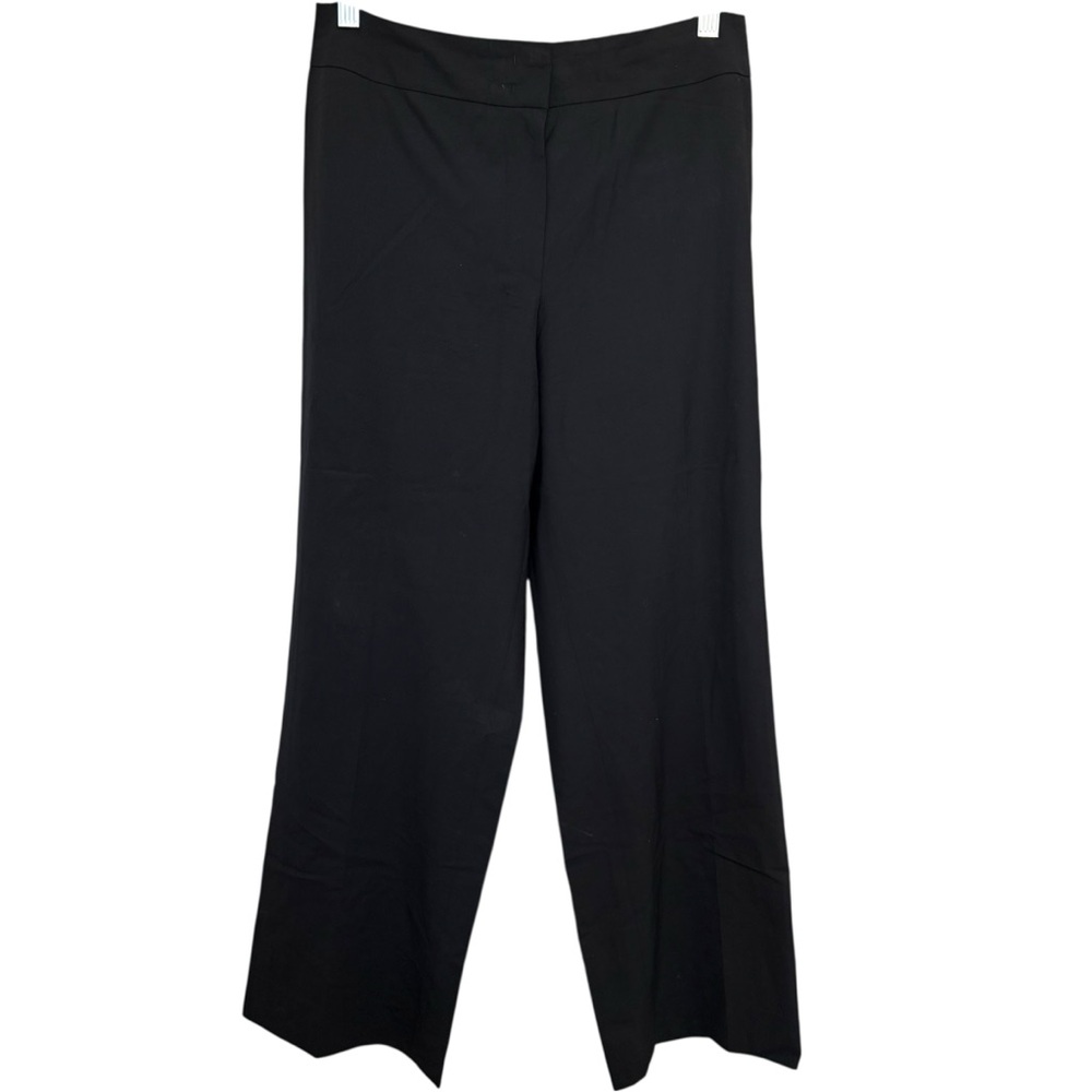 Vintage Escada Black 100% Wool Straight Leg High Rise Trousers Pant 40 Medium